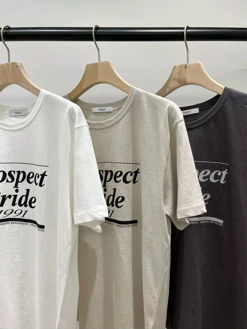 Taupe - Korean Women Fashion - #womensfashion - Prade Tee - 5