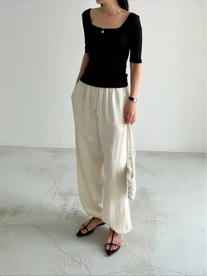 Taupe - Korean Women Fashion - #womensfashion - Touch Band Pants - 11