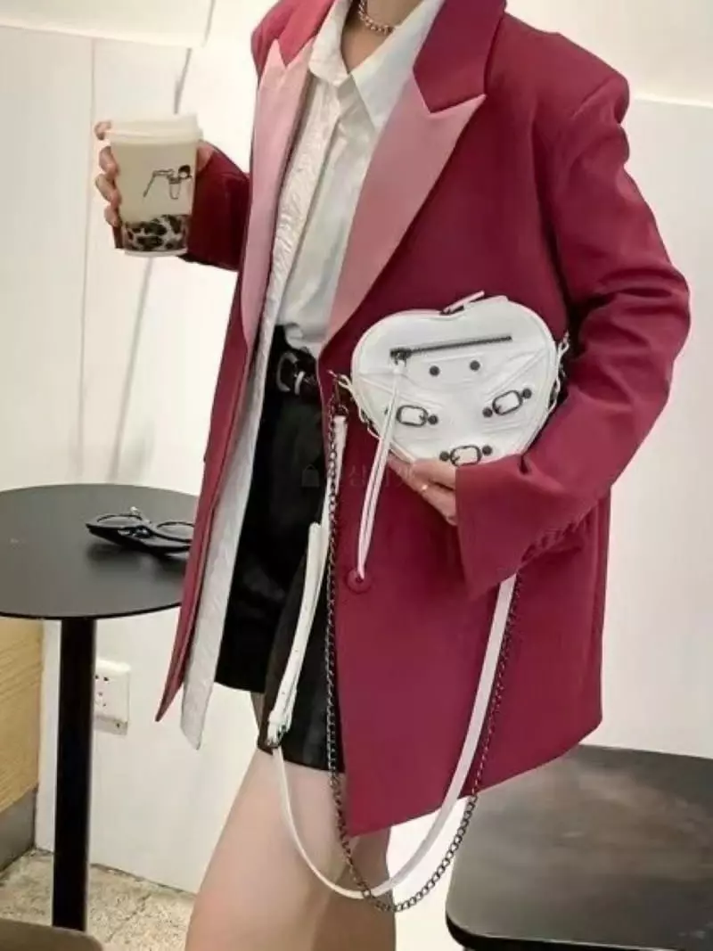 Trouvaille - Korean Women Fashion - #momslook - Heart Moter Cross Bag - 11