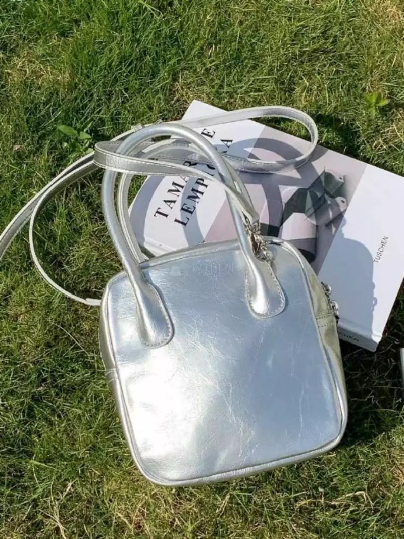 Trouvaille - Korean Women Fashion - #momslook - Tomb Square Tote Cross Bag - 9
