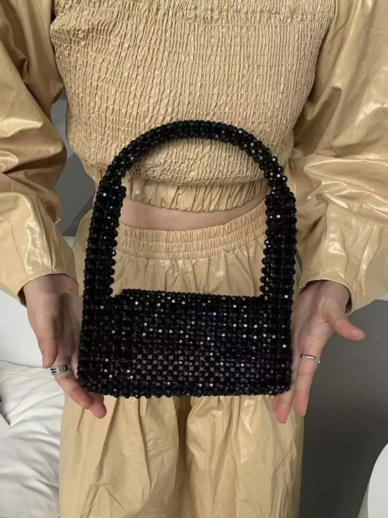 Trouvaille - Korean Women Fashion - #momslook - Twrinkle Pearl Tote Shoulder Bag - 2