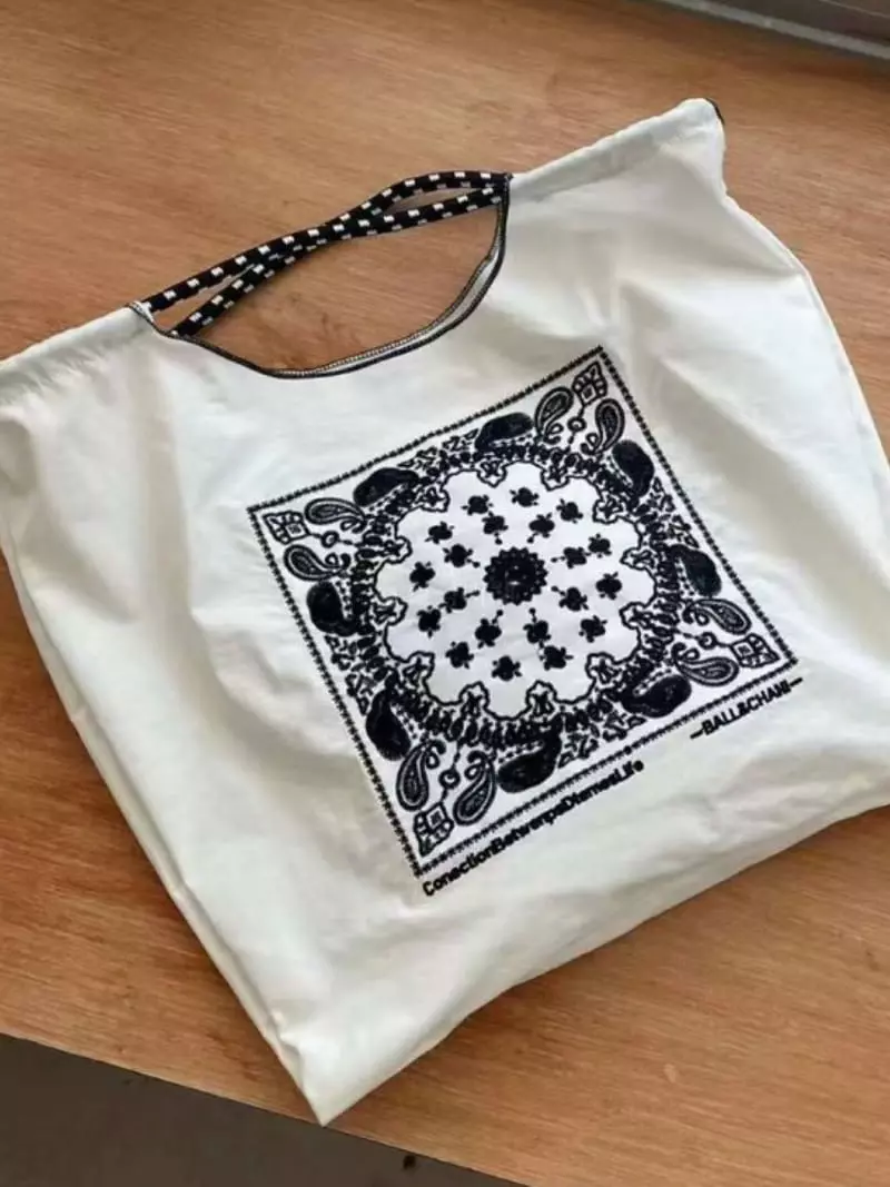 Trouvaille - Korean Women Fashion - #momslook - Paisely Tote Shoulder Bag - 7