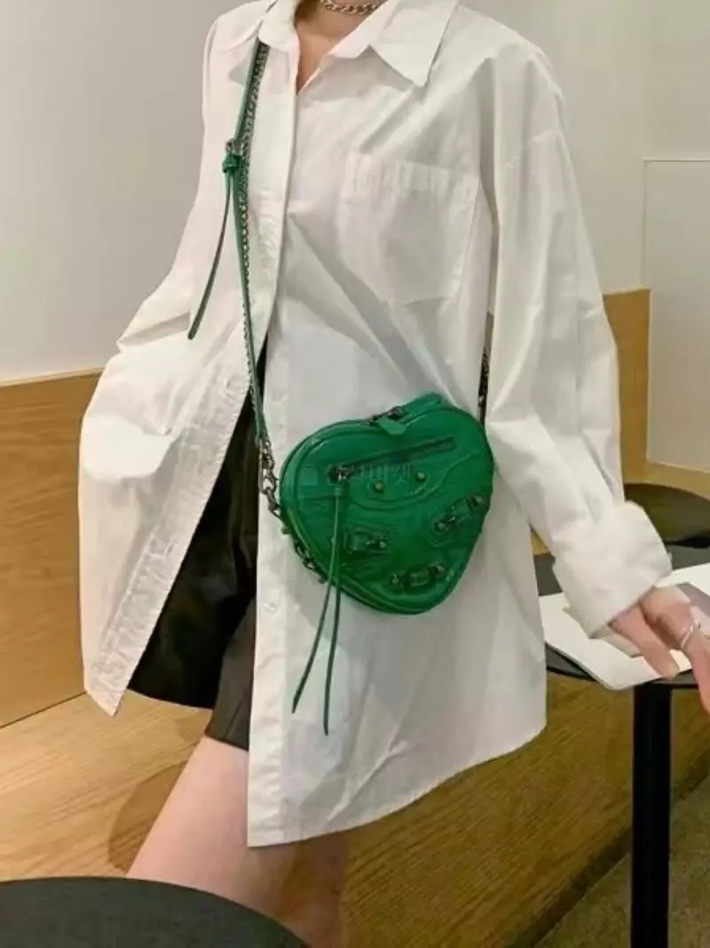 Trouvaille - Korean Women Fashion - #womensfashion - Heart Moter Cross Bag - 12