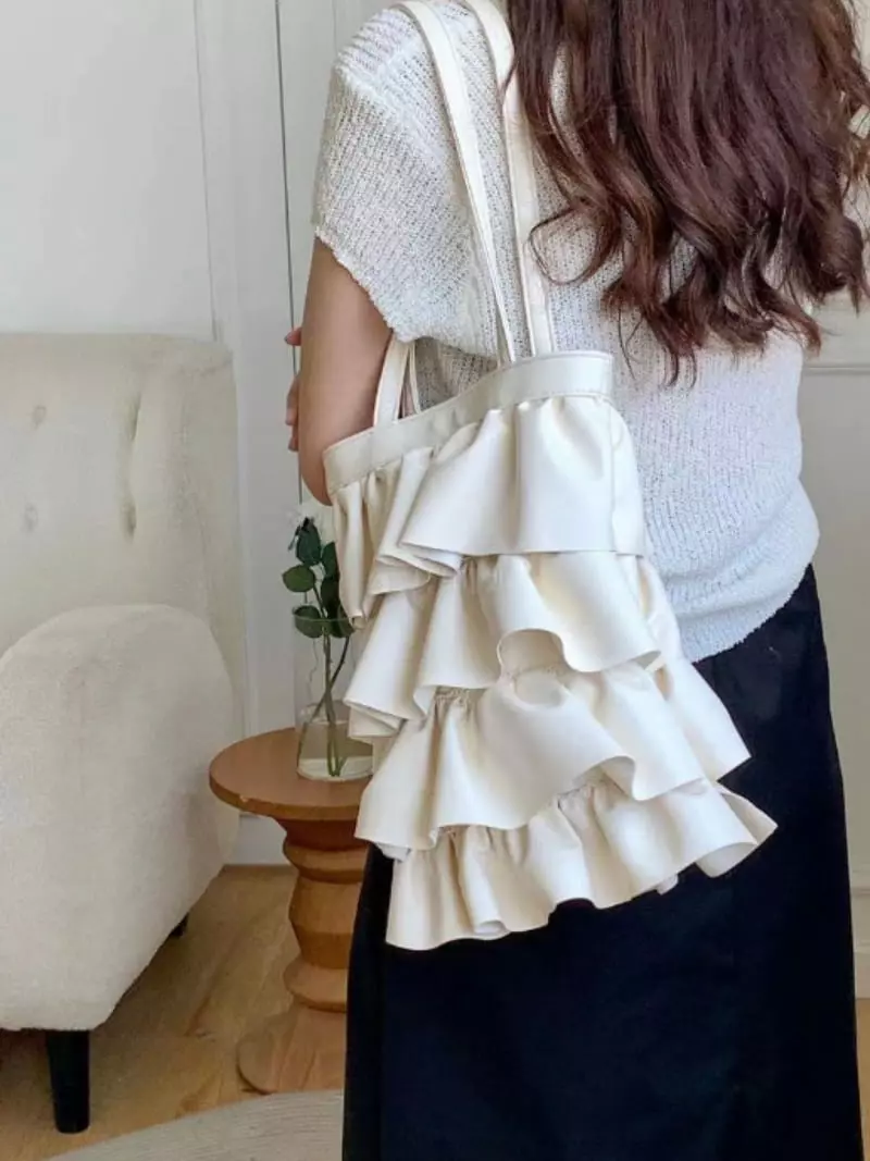 Trouvaille - Korean Women Fashion - #womensfashion - Cancan Frill Shoulder Bag - 10