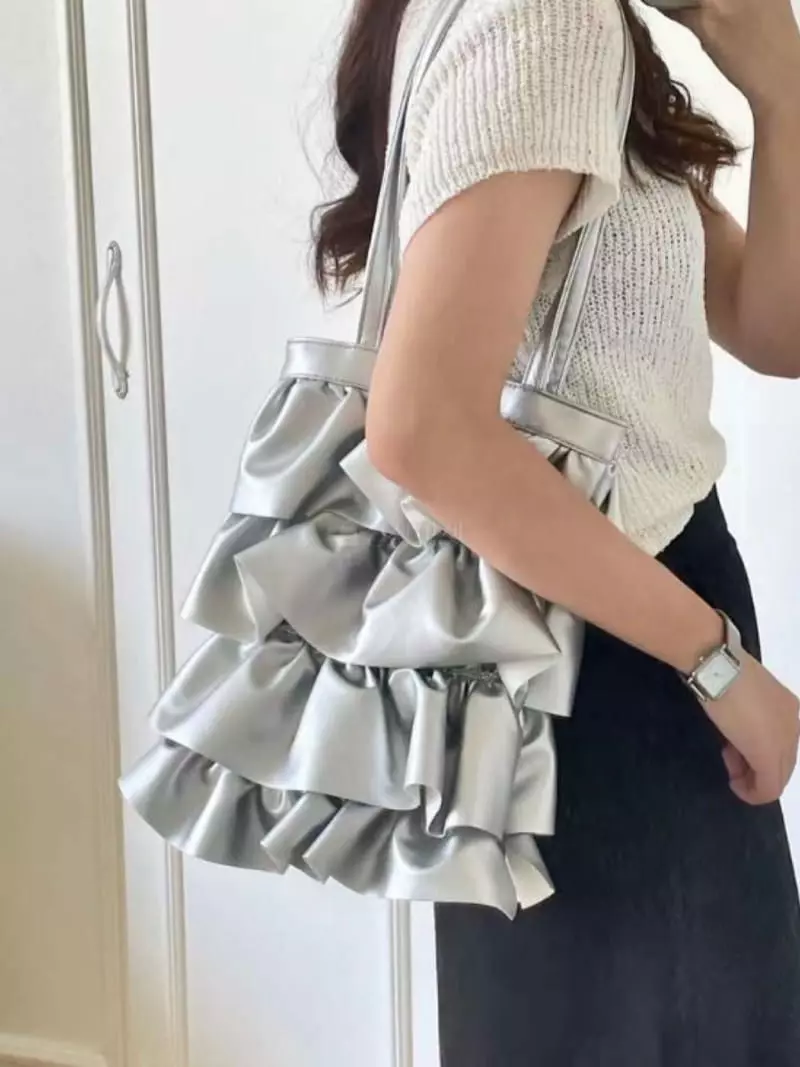 Trouvaille - Korean Women Fashion - #womensfashion - Cancan Frill Shoulder Bag - 6