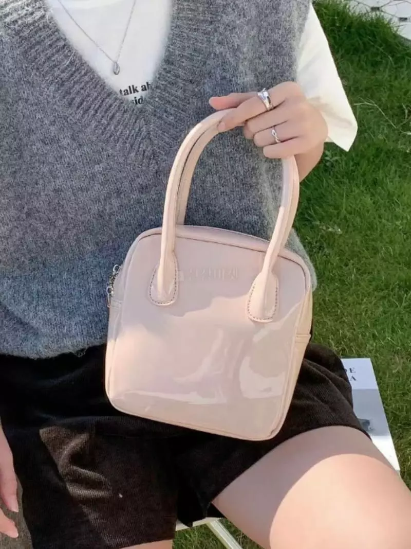 Trouvaille - Korean Women Fashion - #womensfashion - Tomb Square Tote Cross Bag - 2