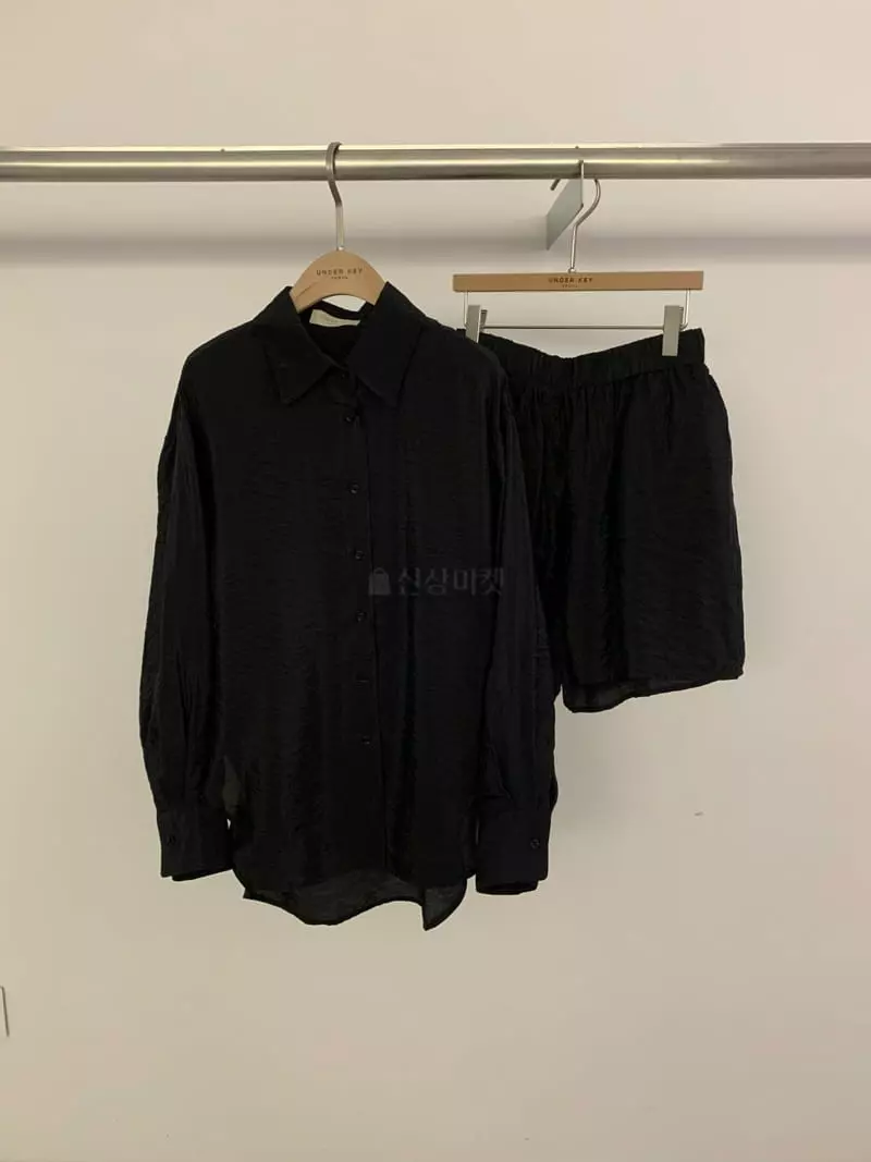 Underkey - Korean Women Fashion - #momslook - Uni Shirt Top Bottom Set - 11