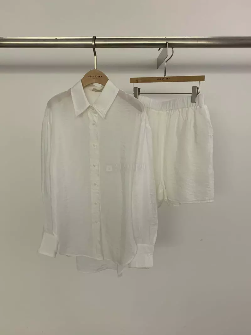 Underkey - Korean Women Fashion - #momslook - Uni Shirt Top Bottom Set - 5