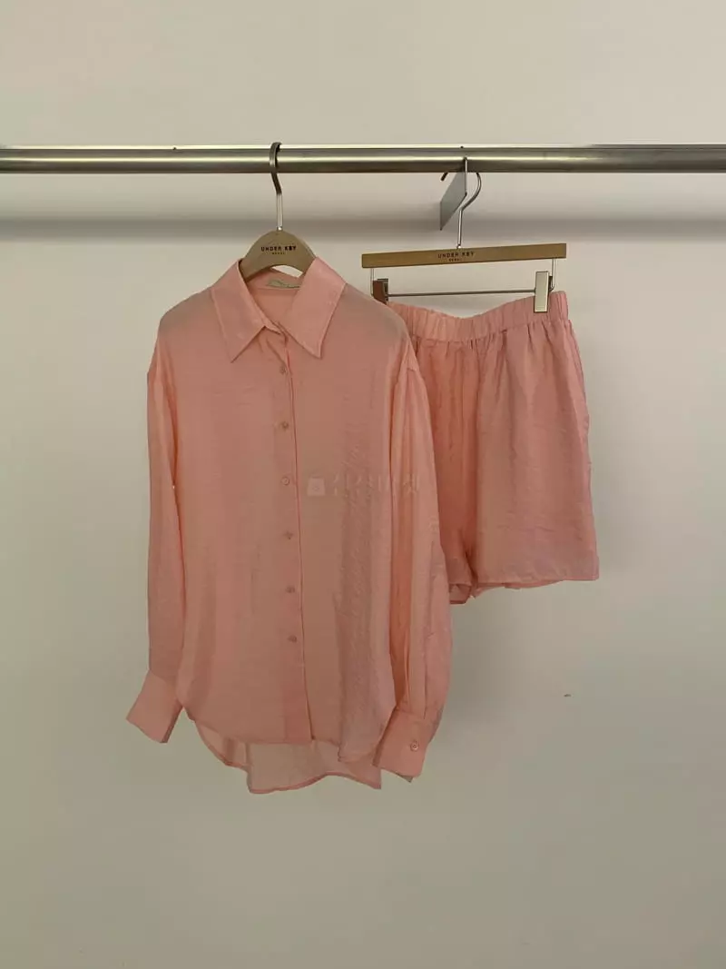 Underkey - Korean Women Fashion - #womensfashion - Uni Shirt Top Bottom Set - 8