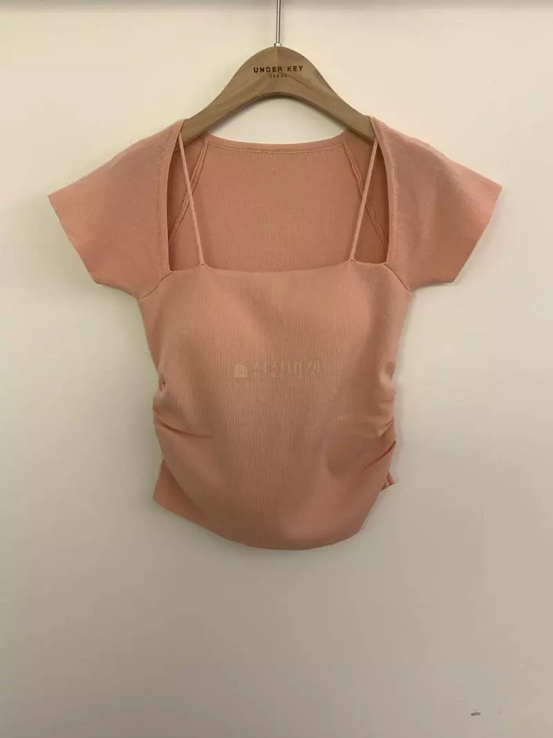 Underkey - Korean Women Fashion - #womensfashion - July Cap Knit Tee - 11