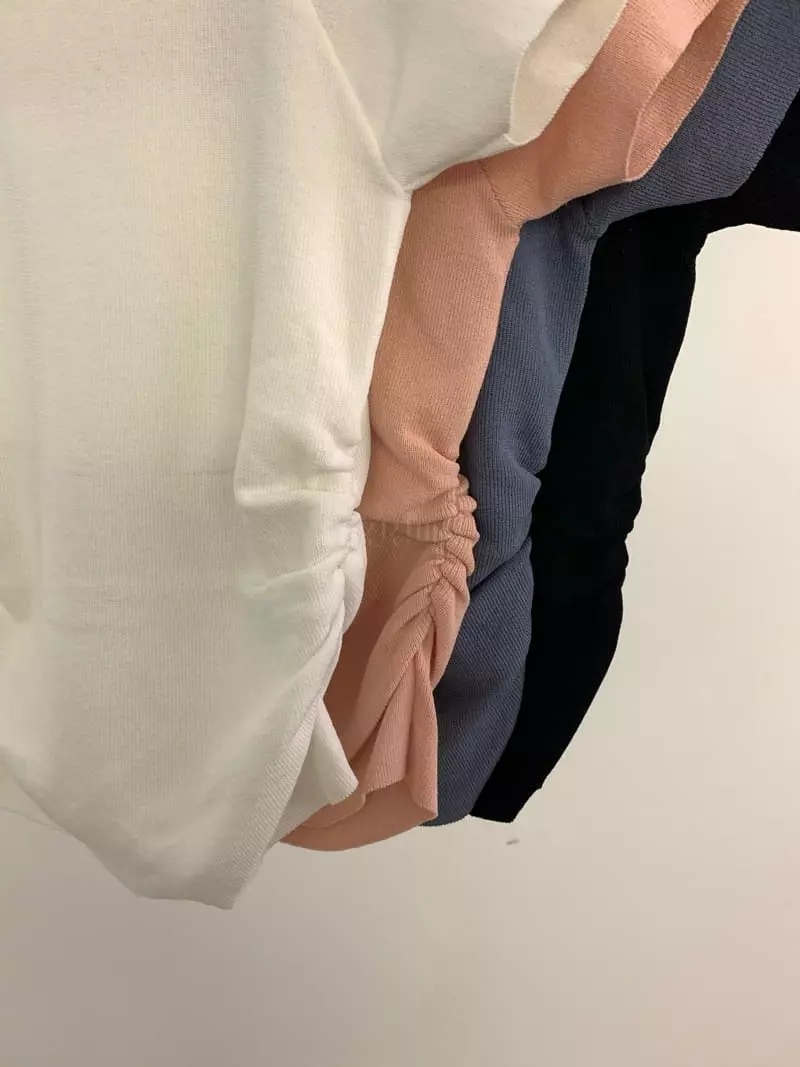 Underkey - Korean Women Fashion - #womensfashion - July Cap Knit Tee - 5