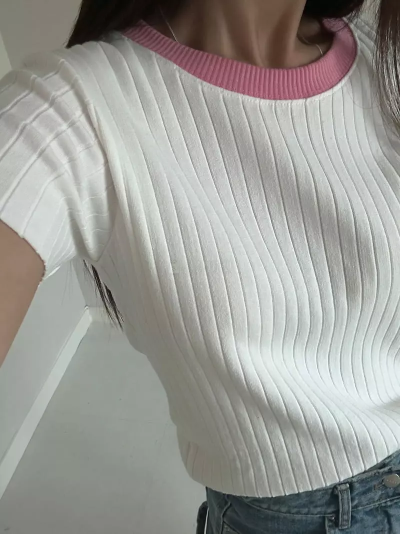 Unene Garden - Korean Women Fashion - #momslook - Oreo Tee - 5