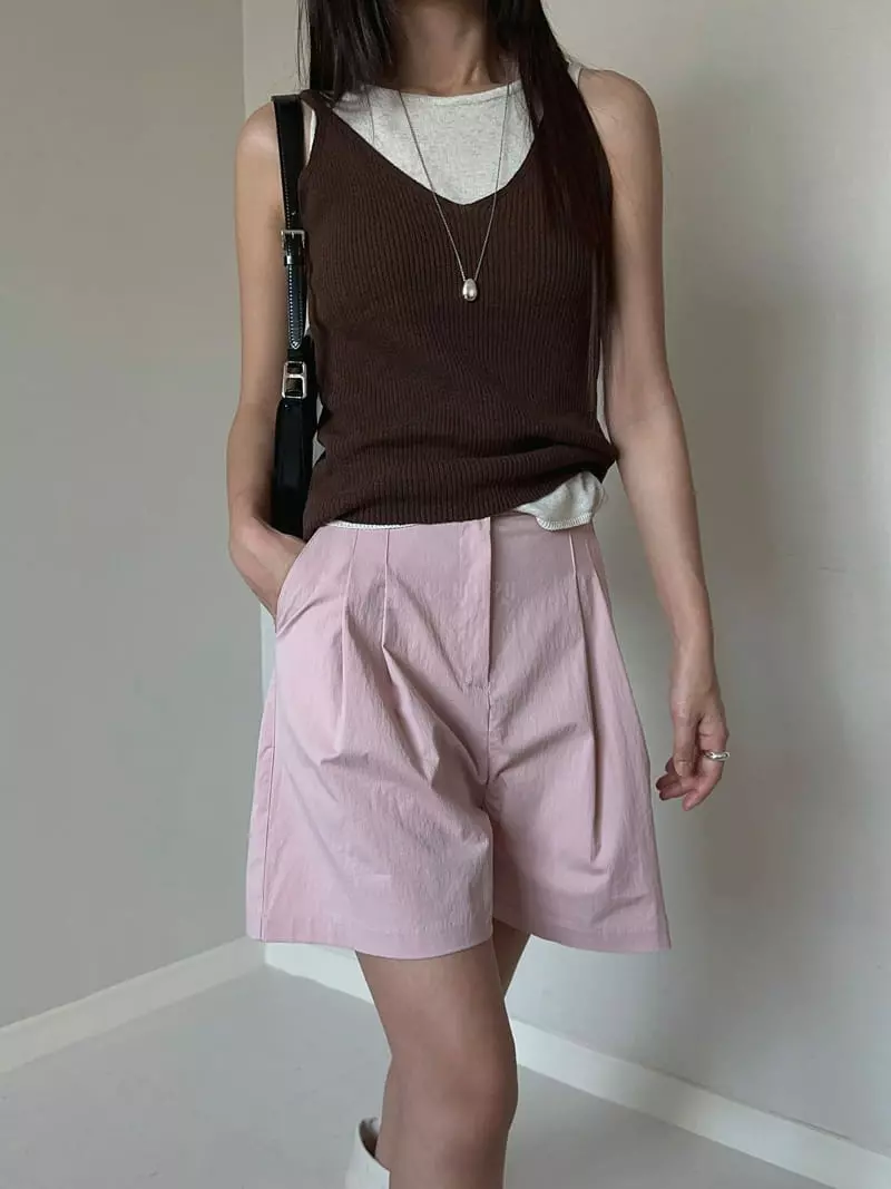 Unene Garden - Korean Women Fashion - #momslook - Slub Sleeveless - 2