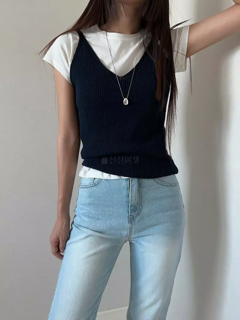 Unene Garden - Korean Women Fashion - #momslook - Slub Sleeveless - 7