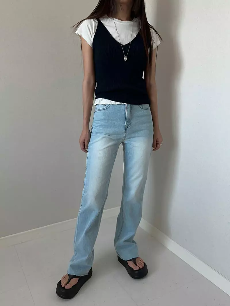Unene Garden - Korean Women Fashion - #momslook - Slub Sleeveless - 8