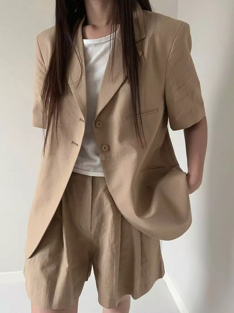 Unene Garden - Korean Women Fashion - #momslook - Linen Jacket