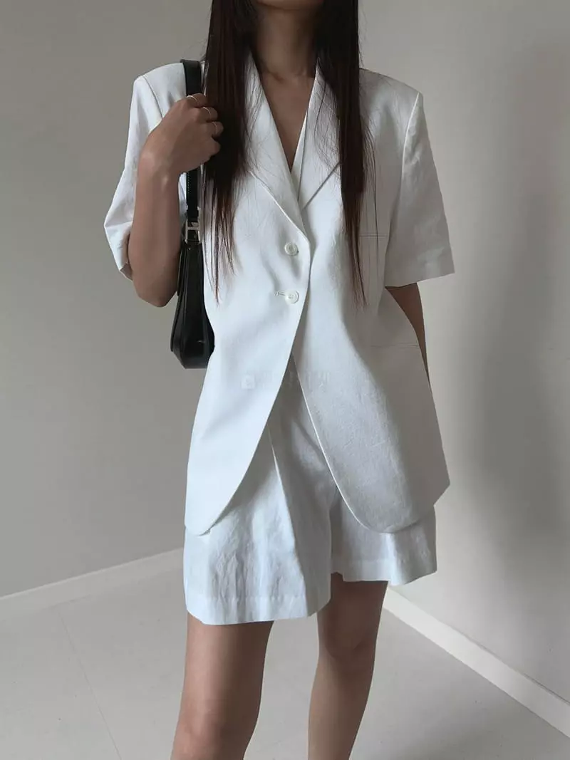 Unene Garden - Korean Women Fashion - #momslook - Linen Jacket - 5