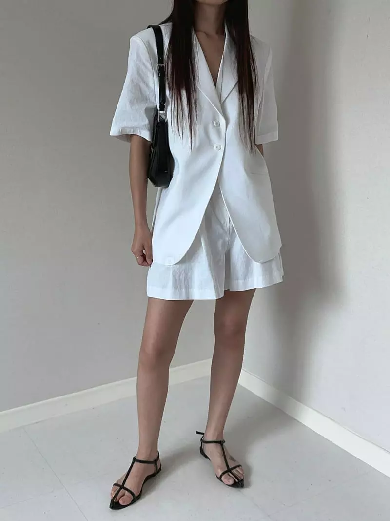 Unene Garden - Korean Women Fashion - #momslook - Linen Jacket - 7