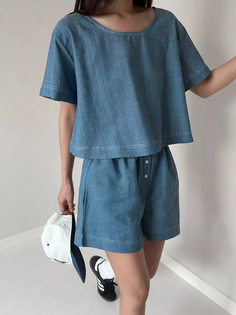 Unene Garden - Korean Women Fashion - #womensfashion - Summer Plare Top