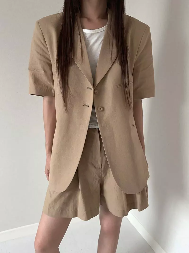 Unene Garden - Korean Women Fashion - #womensfashion - Linen Jacket - 2