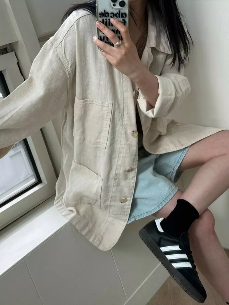 Unene Garden - Korean Women Fashion - #womensfashion - Line Jacket - 5