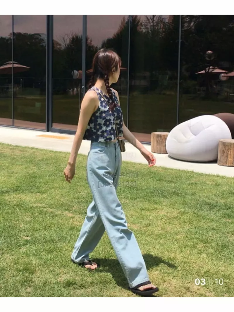 Unene Garden - Korean Women Fashion - #womensfashion - Liw Denim Pants - 3