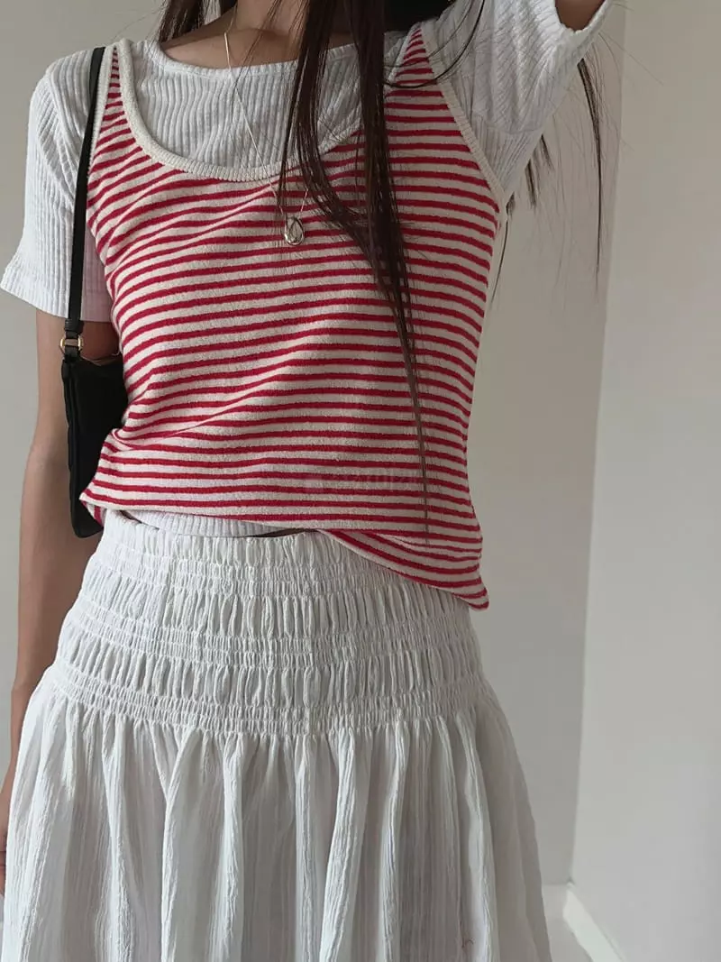 Unene Garden - Korean Women Fashion - #womensfashion - Terry Sleeveless - 5