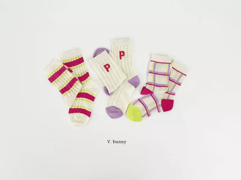V Bunny - Korean Children Fashion - #Kfashion4kids - PP Socks Set