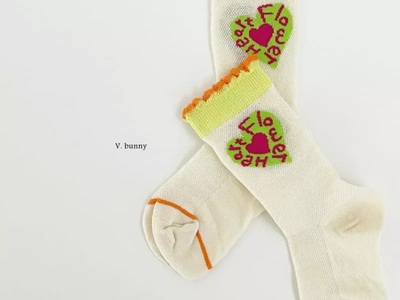 V Bunny - Korean Children Fashion - #designkidswear - Neon Half Socks Set - 5