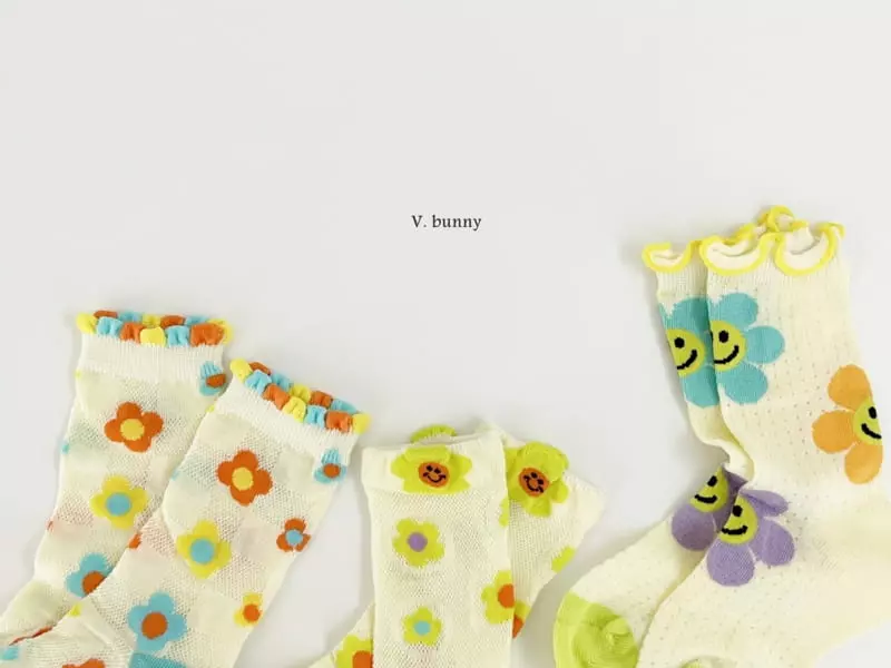 V Bunny - Korean Children Fashion - #discoveringself - Hehe Socks Set - 9