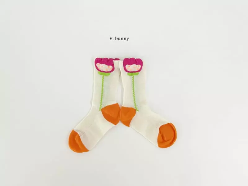 V Bunny - Korean Children Fashion - #discoveringself - Neon Half Socks Set - 6