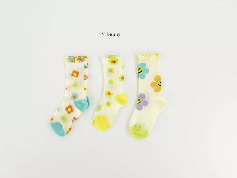 V Bunny - Korean Children Fashion - #fashionkids - Hehe Socks Set - 10