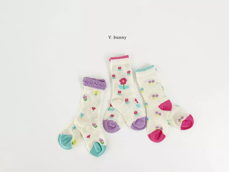 V Bunny - Korean Children Fashion - #fashionkids - Mini P Socks Set - 9