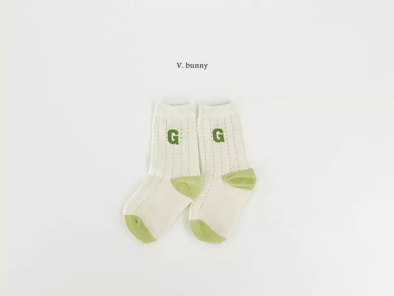 V Bunny - Korean Children Fashion - #kidsstore - GG Socks Set - 2