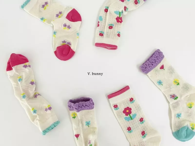 V Bunny - Korean Children Fashion - #kidsstore - Mini P Socks Set - 11