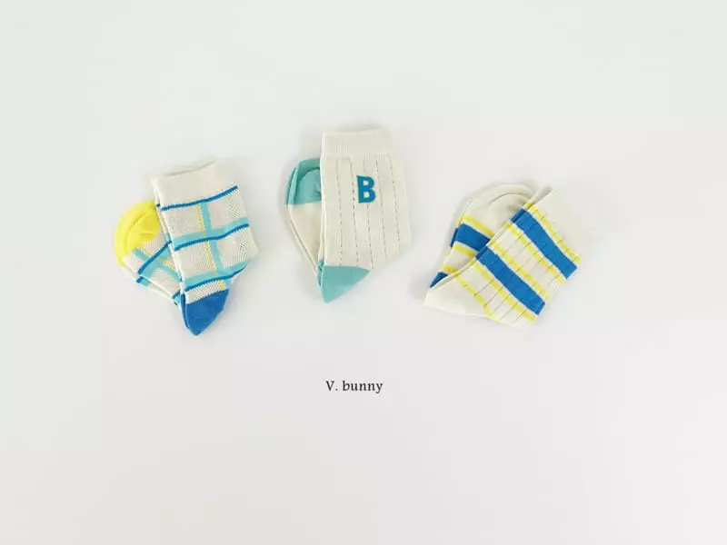 V Bunny - Korean Children Fashion - #kidzfashiontrend - BB Socks Set