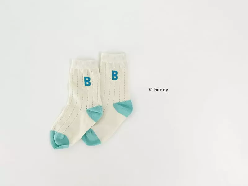 V Bunny - Korean Children Fashion - #littlefashionista - BB Socks Set - 3