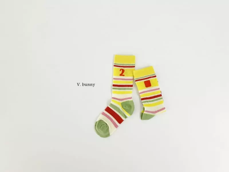 V Bunny - Korean Children Fashion - #magicofchildhood - 123 Socks Set - 2