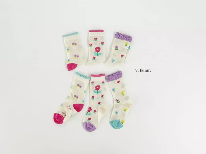 V Bunny - Korean Children Fashion - #prettylittlegirls - Mini P Socks Set