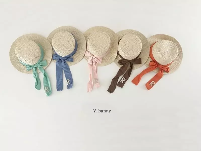 V Bunny - Korean Children Fashion - #stylishchildhood - R Straw Hat