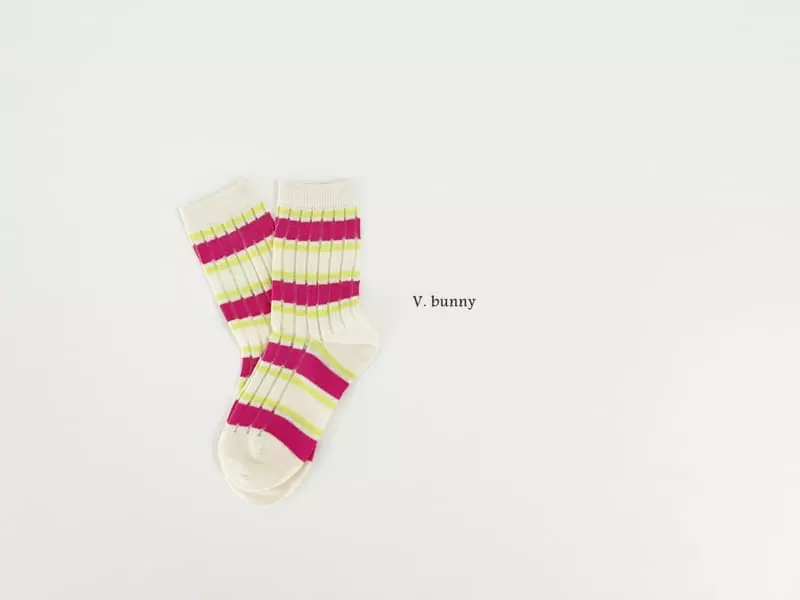 V Bunny - Korean Children Fashion - #todddlerfashion - PP Socks Set - 6
