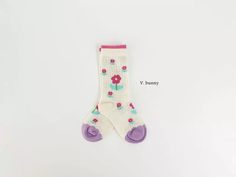 V Bunny - Korean Children Fashion - #todddlerfashion - Mini P Socks Set - 2