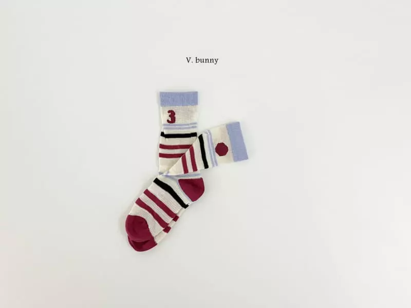 V Bunny - Korean Children Fashion - #toddlerclothing - 123 Socks Set - 6