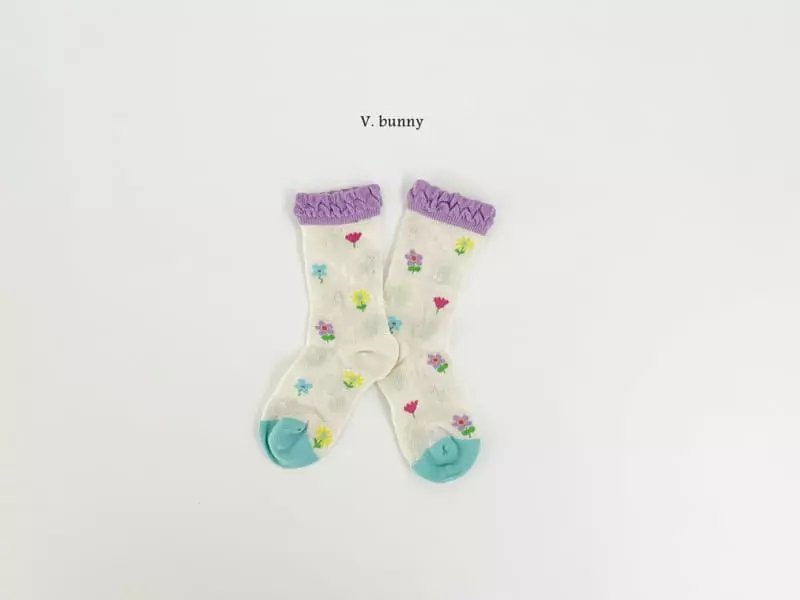 V Bunny - Korean Children Fashion - #toddlerclothing - Mini P Socks Set - 3