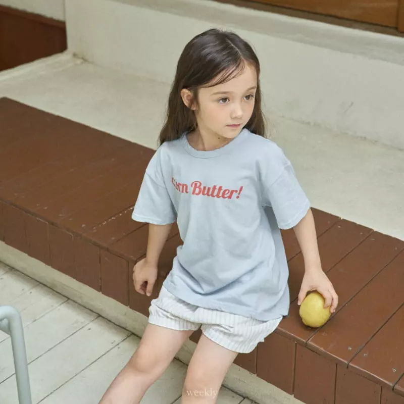 Weekly - Korean Children Fashion - #discoveringself - Corn Butter Tee - 10