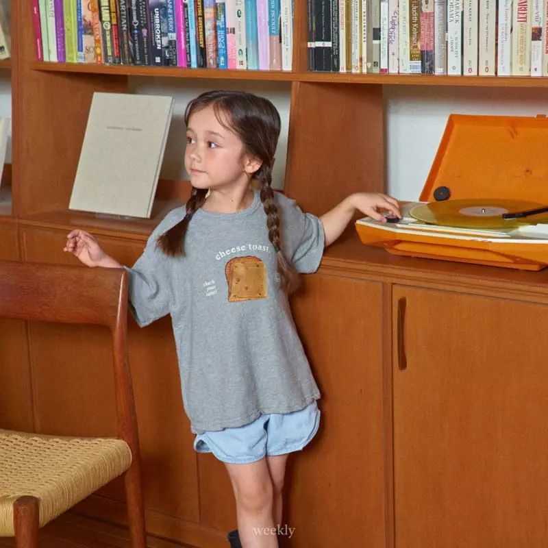Weekly - Korean Children Fashion - #kidzfashiontrend - Toast Cheese Tee - 3