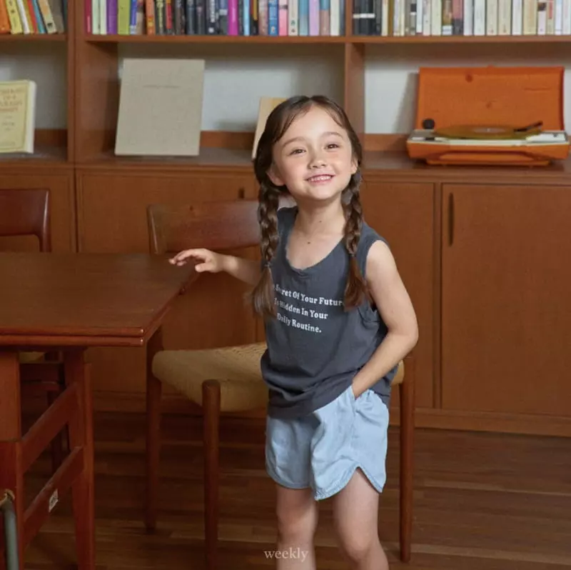 Weekly - Korean Children Fashion - #prettylittlegirls - Piping Denim Shorts - 6