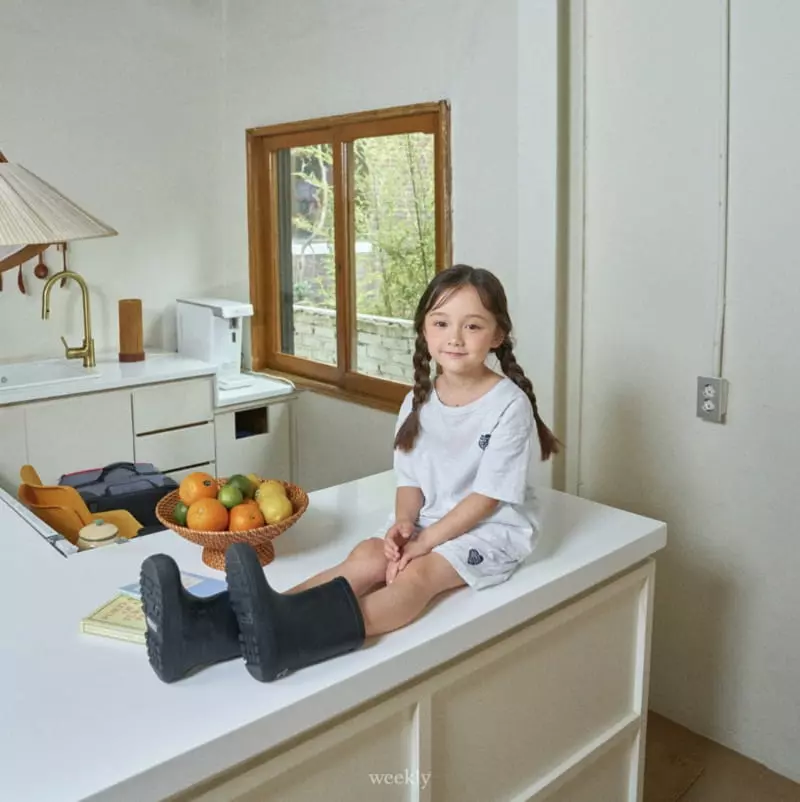 Weekly - Korean Children Fashion - #toddlerclothing - Heart Summer Top Bottom Set - 3