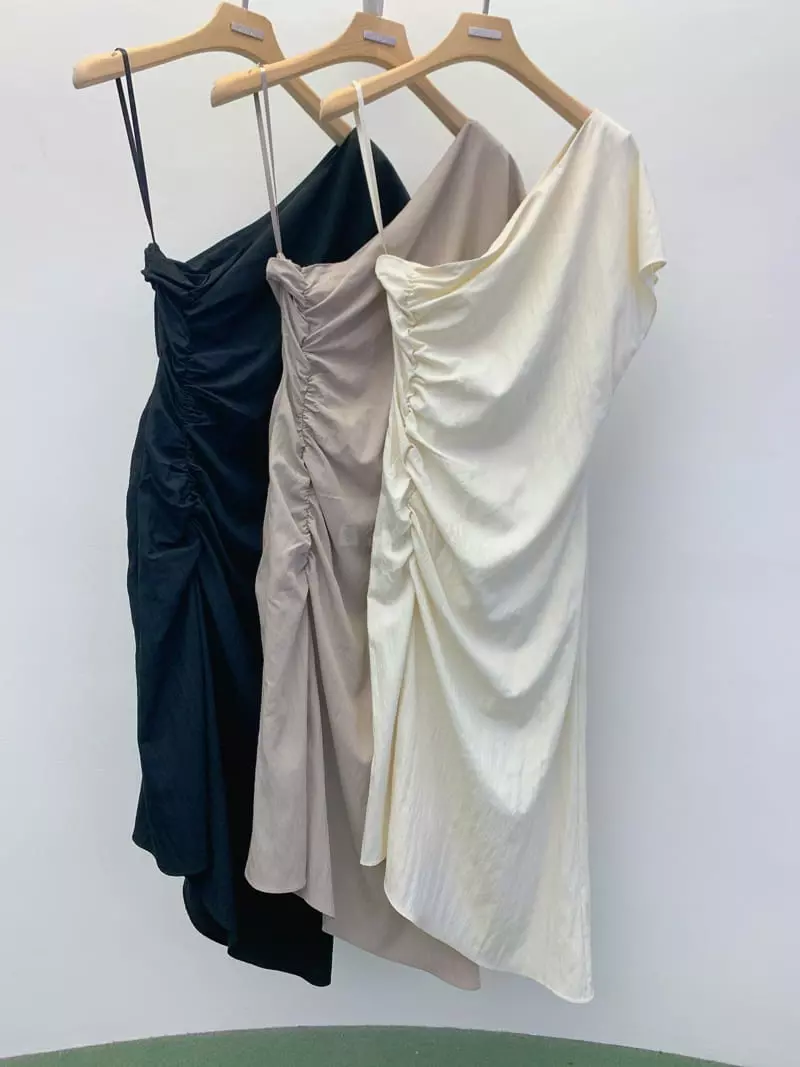 Wida - Korean Women Fashion - #vintageinspired - Libe Wrinkle One-piece