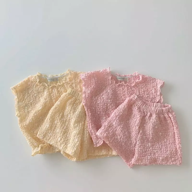 Yellow Factory - Korean Children Fashion - #Kfashion4kids - Pop Corn Top Bottom Set